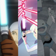 Five images of characters and their lightsabers as seen in the animated Star Wars: Visions.